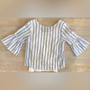 Universal Threads - Striped Top - Blue & White